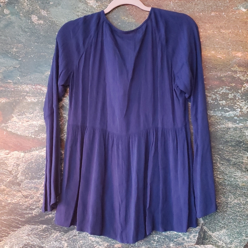 Blue Ripe Boho Maternity Blouse - Picture 5 of 8